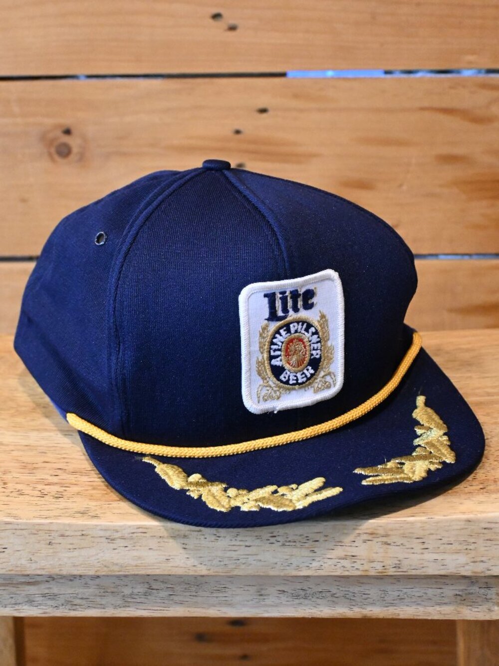 Vintage 80s Miller Lite Snapback Foam Trucker Hat Made in USA